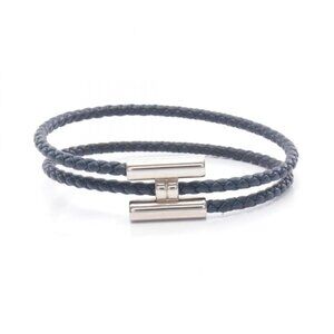 Hermes Bracelet Tourni Tresse Leather Stainless Steel